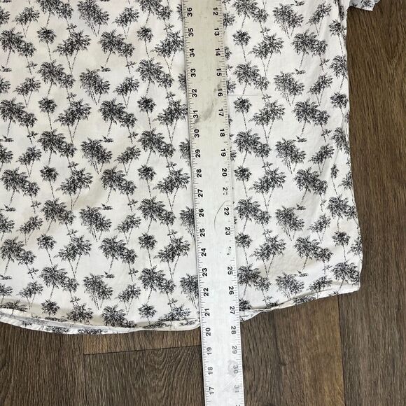 Slate & Stone Men Size L White Palm Tree Cotton Casual Button Down Shirt Novelty - Picture 9 of 9